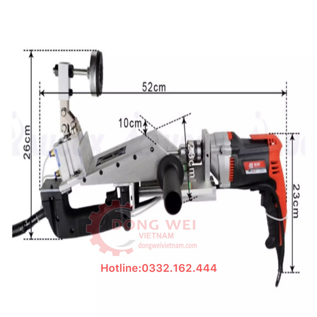 Máy Khoan Xiên Chéo Cầm Tay Liên Kết Hơi rất dễ ràng sử dụng cho các xưởng gỗ