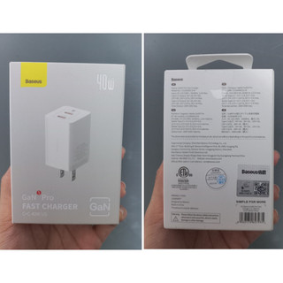 Củ sạc nhanh 40W 2 cổng C+C Baseus GaN5 Pro CCGAN40CS-M