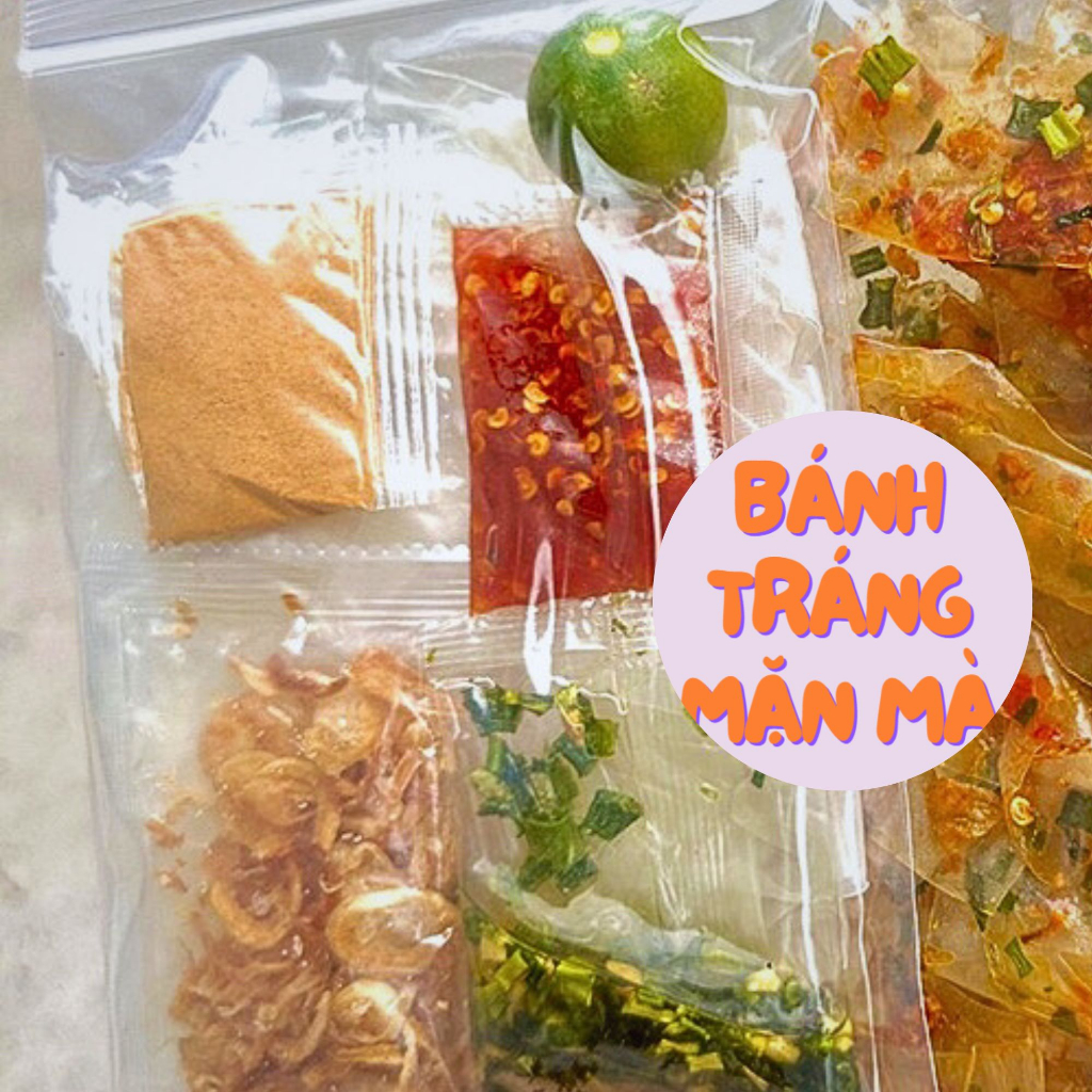 Bánh Tráng Dẻo Phơi Sương Xé Rìa Tương Ớt Tỏi Sate Tắc Muối Tây Ninh
