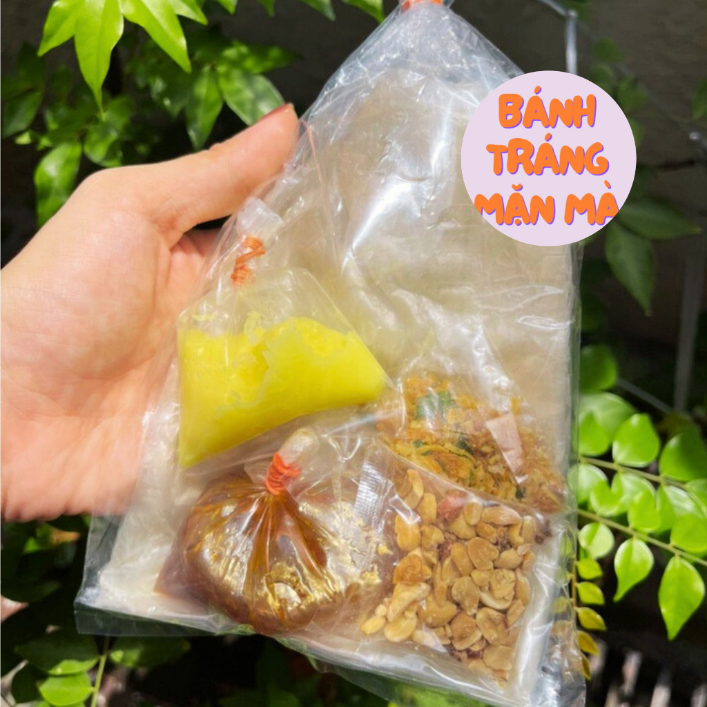 Bánh Tráng Dẻo Phơi Sương Ăn Kèm Mắm Me Sốt Bơ Béo Trứng Đậu Phộng Hành Phi Đặc Sản Tây Ninh
