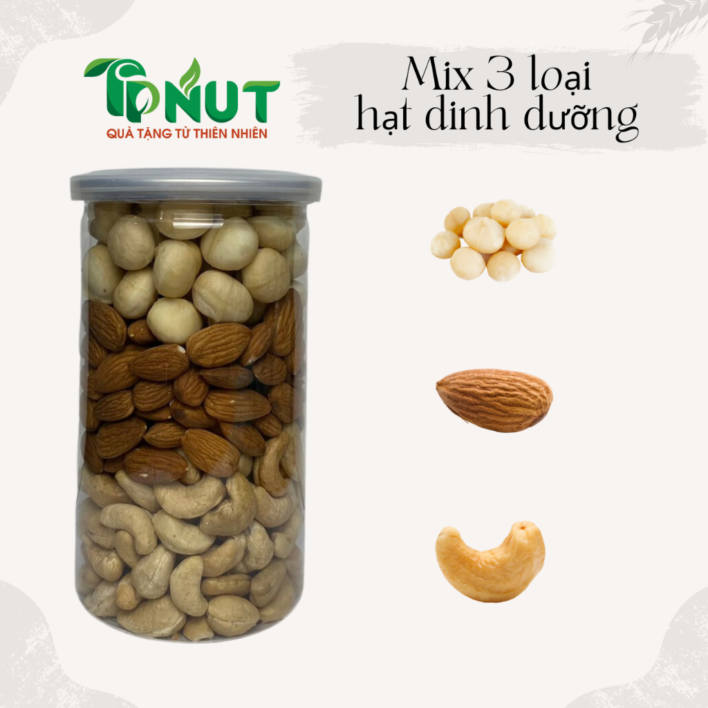 500 Hạt dinh dưỡng mix 3 loại hạt cao cấp TPNut