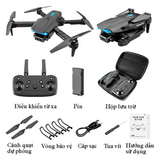 Flycam mini 4k ✔️Tặng kèm 3 pin✔️ Máy bay điều khiển từ xa S89 camera kép 4k, kết nốt điện thoại, chống rung tốt.