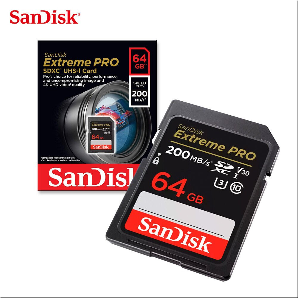 Thẻ nhớ SDXC SanDisk Extreme Pro U3 V30 64GB 200MB/s