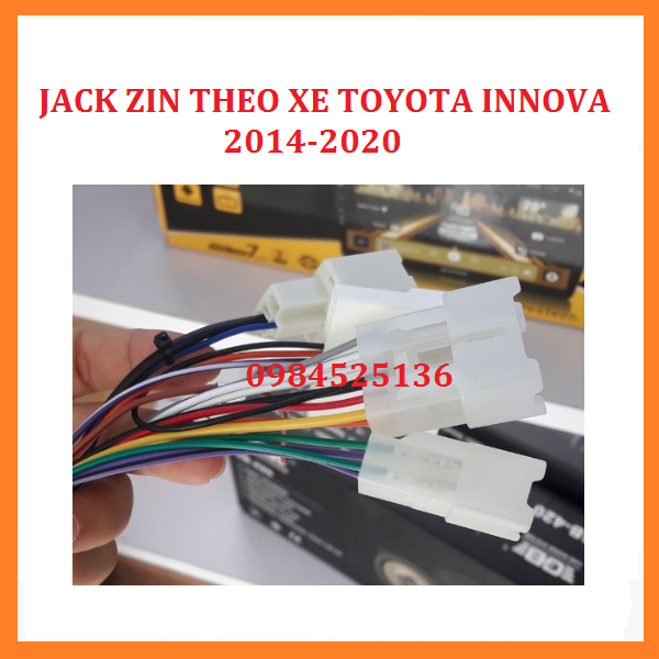 Jack zin cho xe  dòng TOYOTA INNOVA/ VIOS đời 2007-2013. 2014-2020. Dây giắc nguồn zin cho xe ô tô. jack zin oto xe hơi.