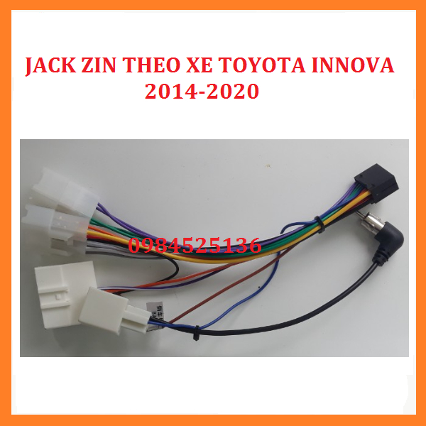 Jack zin cho xe  dòng TOYOTA INNOVA/ VIOS đời 2007-2013. 2014-2020. Dây giắc nguồn zin cho xe ô tô. jack zin oto xe hơi.