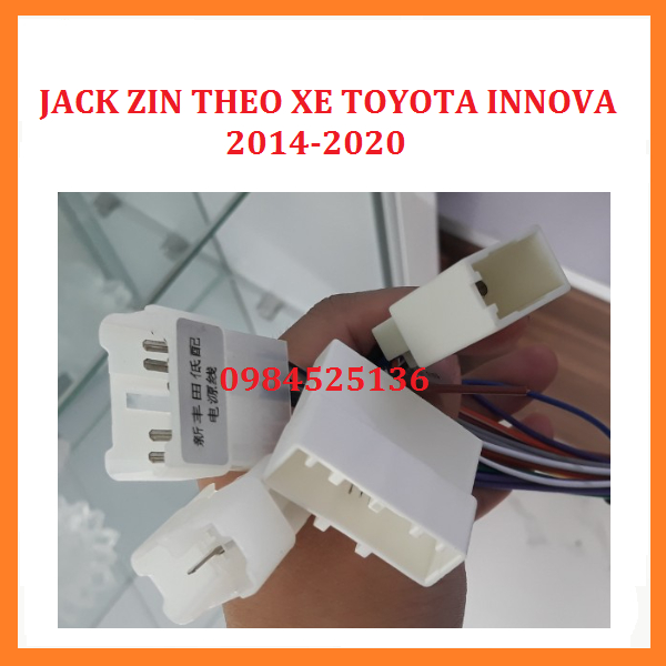 Jack zin cho xe  dòng TOYOTA INNOVA/ VIOS đời 2007-2013. 2014-2020. Dây giắc nguồn zin cho xe ô tô. jack zin oto xe hơi.