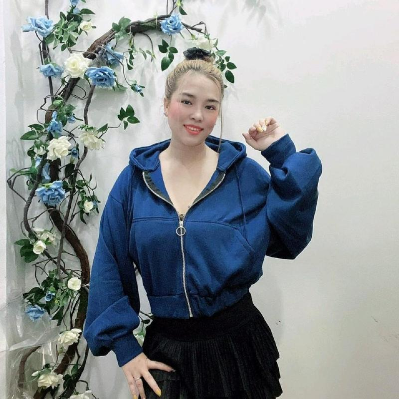 Áo Khoác Nữ Nỉ Trơn Dáng Lửng