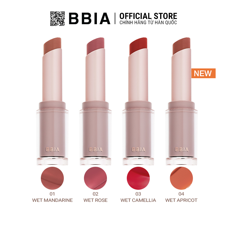 Son Dưỡng Có Màu Thuần Chay Bbia Ready To Wear Water Lipstick( 4 màu) 3g Bbia Official Store