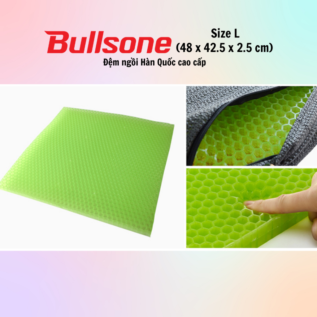 Đệm Ngồi Lót Ghế Ô Tô Cao Cấp Bullsone (Size M, L, Plus+) - Hàng chính hãng