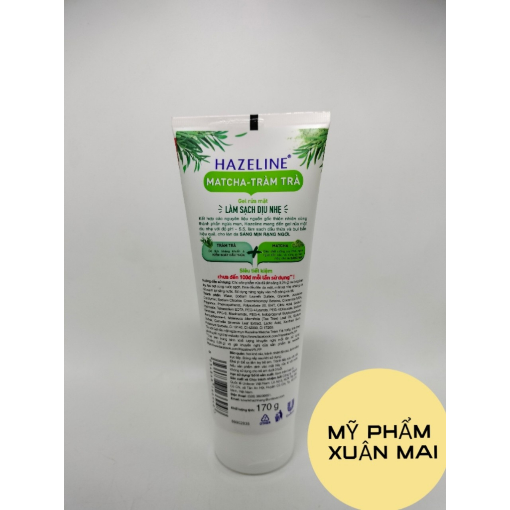 Sữa Rửa Mặt HAZELINE Chiết Xuất Từ Thiên Nhiên