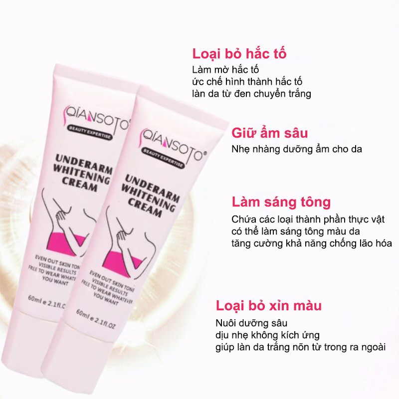 Kem làm trắng Sữa dưỡng ẩm body Lotion trắng da 60G Làm trắng và sáng đáy quần, bikini và các vùng kín khác