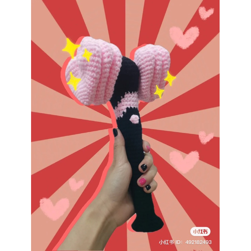 LIGHTSTICK BLACKPINK handmade bằng len, lightstick handmade CHILLMEOW (nhận đặt gấp)