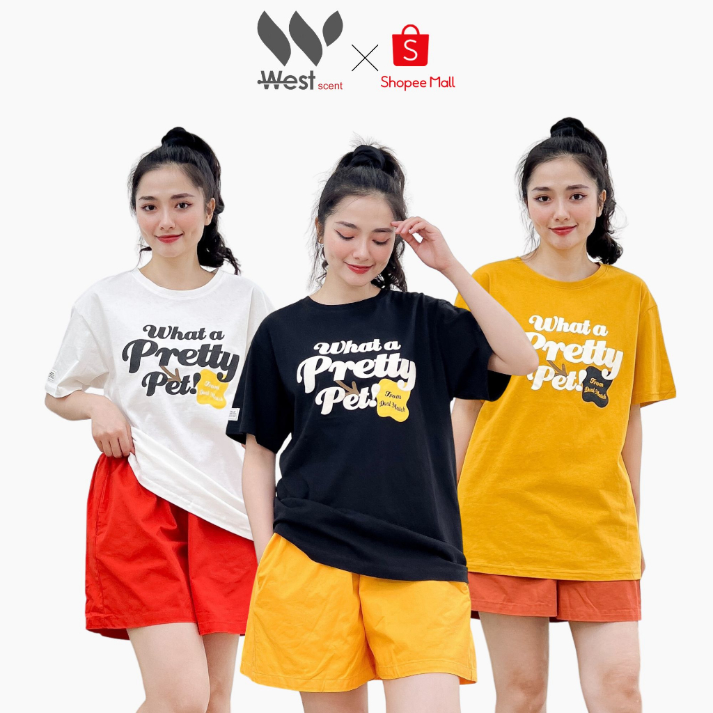 Áo Thun Nữ WEST SCENT Pretty Vải Cotton 100% Mềm Mỏng Thông Thoáng Thấm Hút Mồ Hôi Trẻ Trung Năng Động Có BigSize