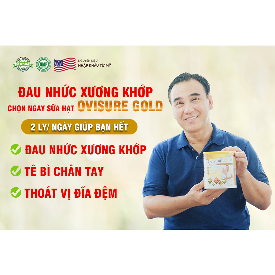 Sữa hạt Ovisure Gold 360g phục hồi xương khớp