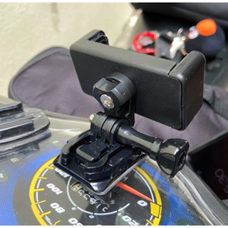 Kẹp Điện Thoại Dán Lên Mặt Đồng Hồ Xe Máy, Có Đế Cài Dễ Tháo Lắp (Kèm Miếng Dán 3M Siêu Dính)