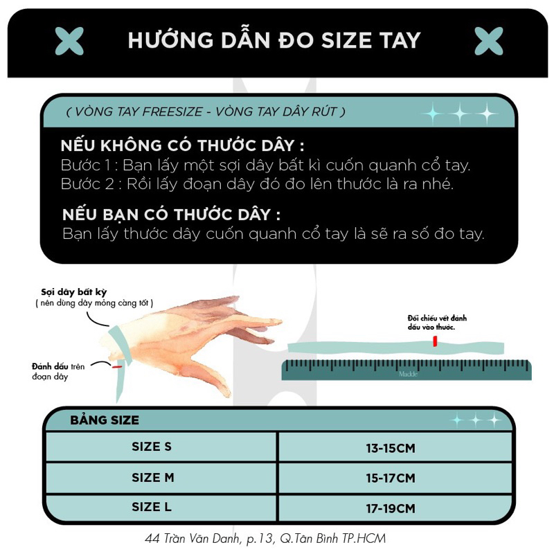 Vòng tay dây rút với charm thép titan không đen không gỉ Madde