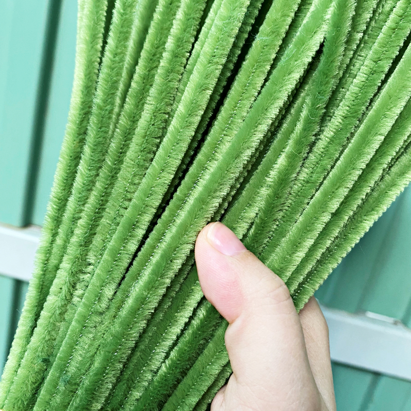 Kẽm Nhung Thằng Hàng Loại 1 Lông Dày Mịn - Màu Xanh Ôliu Nhạt