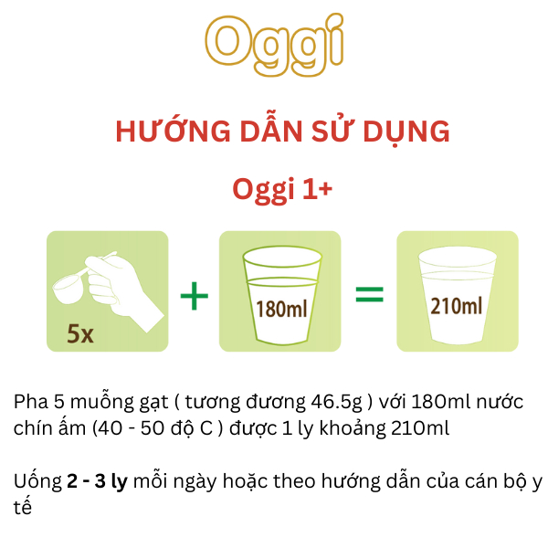 Sữa bột OGGI 1+ 900g - VitaDairy