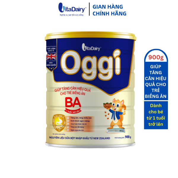 Sữa bột tặng cân nhanh OGGI BA 900g/lon