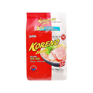 Mì koreno jumbo vị kim chi và vị bò gói 10gói/1kg.