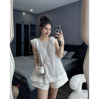 Áo kiểu Áo 3 lỗ bò pha ren QCL1 LuciK Shop AT0079