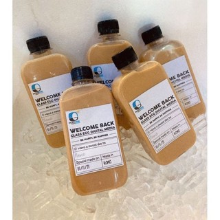 Combo 50 chai dẹp vai ngang 300ml đựng trà sữa. đã kèm nắp