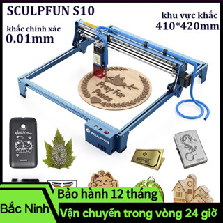 máy khắc laser mini SCULPFUN S10- Có thể cắt tấm acrylic, inox 304, gốm...máy khắc laser kim loại(Tấm thép A4 miễn phí)