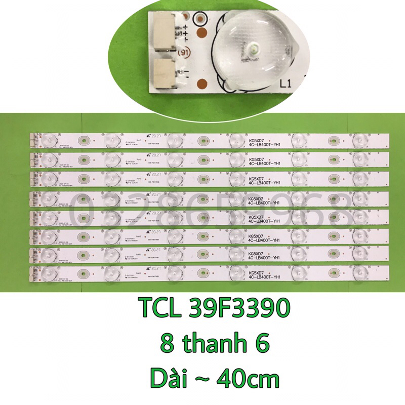 Bộ led TCL 39F3390 - bộ gồm 8 thanh 6 led