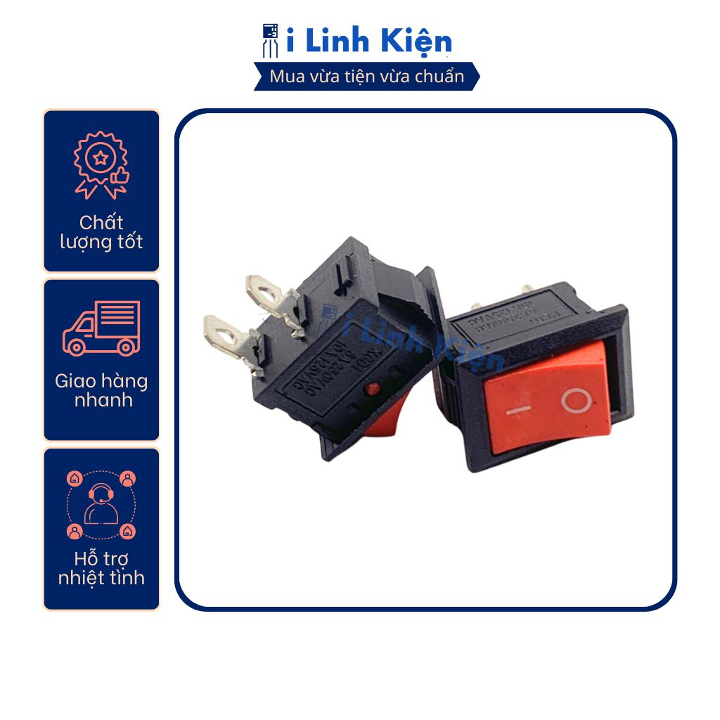 Công tắc bập bênh RY1-101 6A 250V 2P 15x21mm không đèn