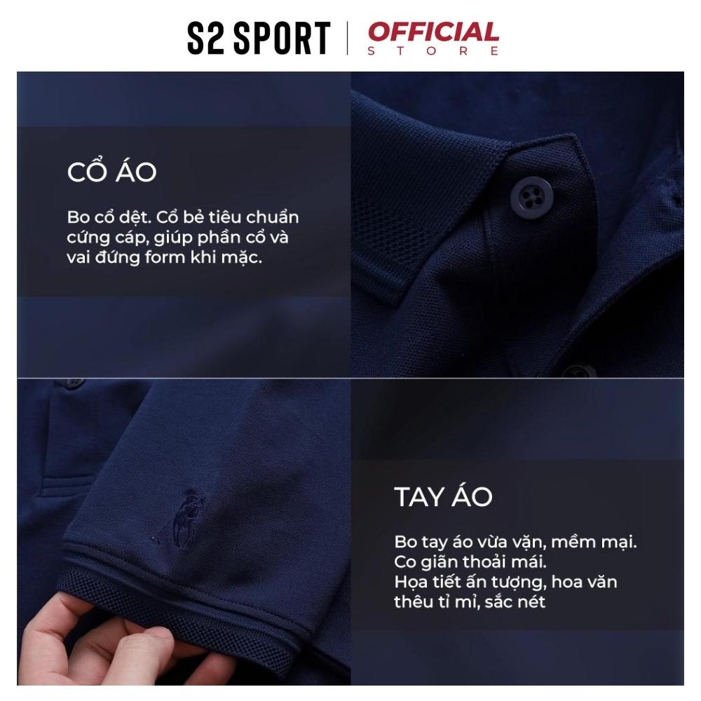 Áo polo nam trơn S2 SPORT SPL2305 thun có cổ ngắn tay (10 màu) basic vải cotton CVC cao cấp co giãn 4 chiều thoáng khí