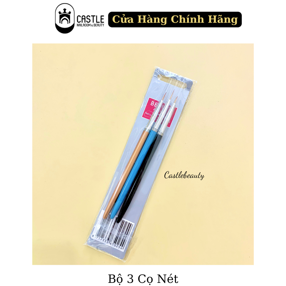 Bộ 3 Cây Vẽ Nét - Cọ Râu Vẽ Nail