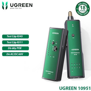 Máy dò dây mạng, máy test mạng ugreen rj45, rj11 cao cấp 10951, 10950