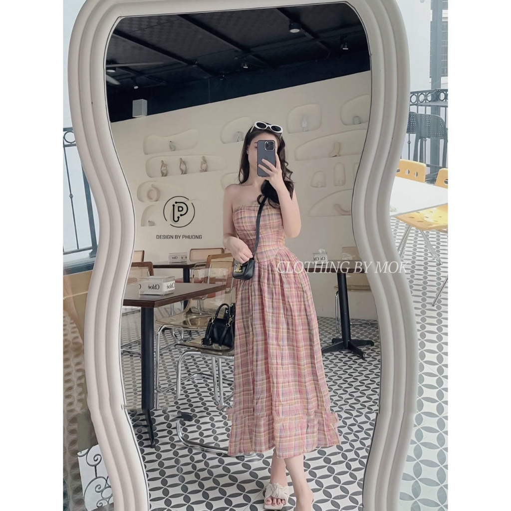 Đầm Váy Cúp Ngực Dáng Dài Nữ Tính,Váy Maxi Ôm Eo Họa Tiết Có Mút Phù Hợp Đi Chơi Đi Biển