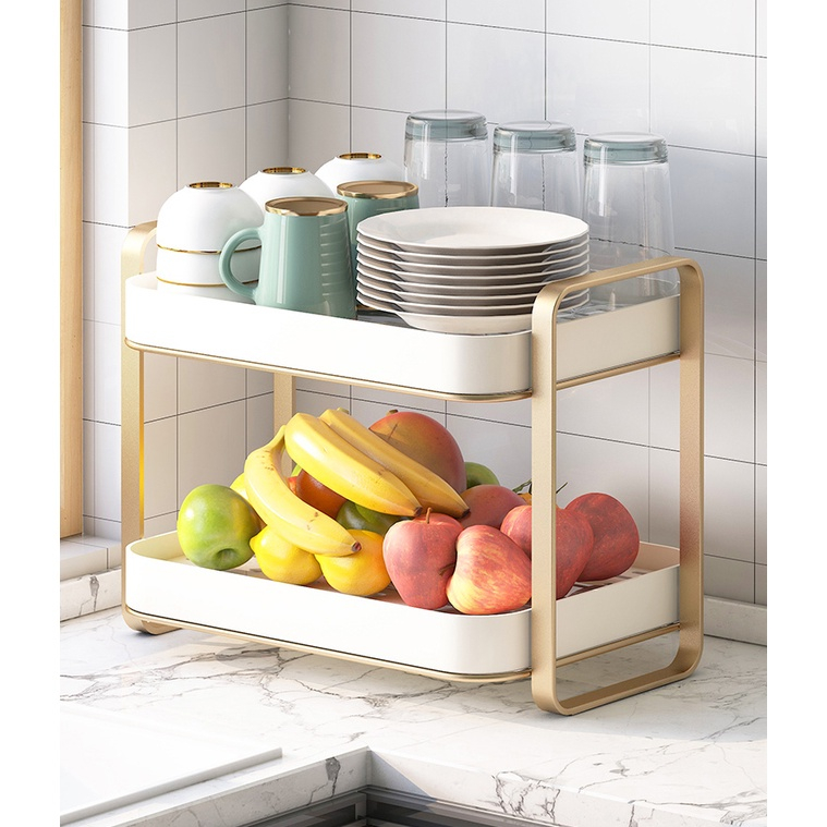 Giá úp cốc, Kệ để cốc chén, Khay đựng cốc thoát nước 2 lớp chắc chắn kiêm thoát nước chất liệu an toàn bền bỉ