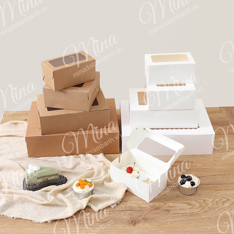 Hộp đựng bánh CUPCAKE nhiều size (hộp 2,4,6,12)