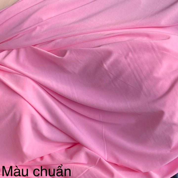 Vải Lụa Lót Hồng Nhạt Trơn Khổ 1m6 - Mềm, Rũ, Co Giãn - Làm Lót, May Đầm, Váy Mặc Nhà, Quần Váy