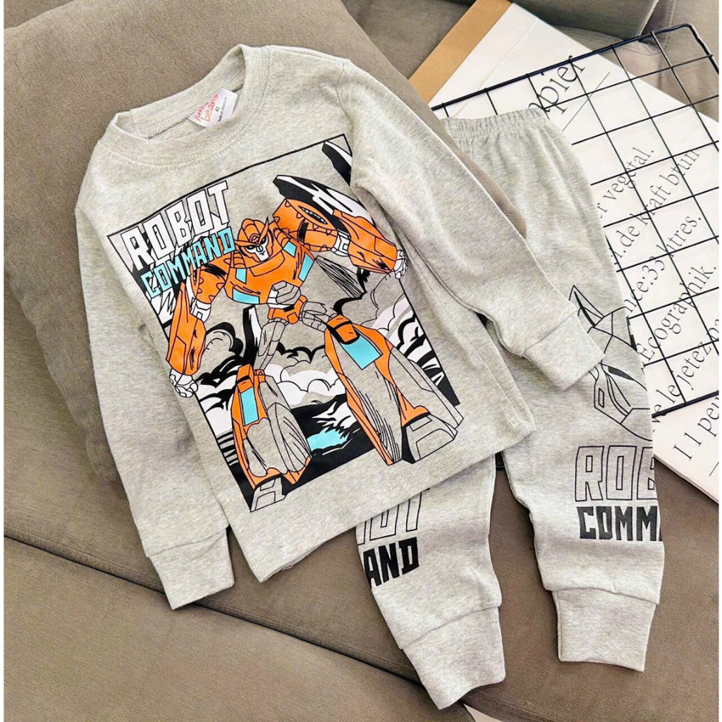 GIÁ TỐT - Bộ dài tay bé trai thun cotton hàng xuất dư xịn - FREESHIP