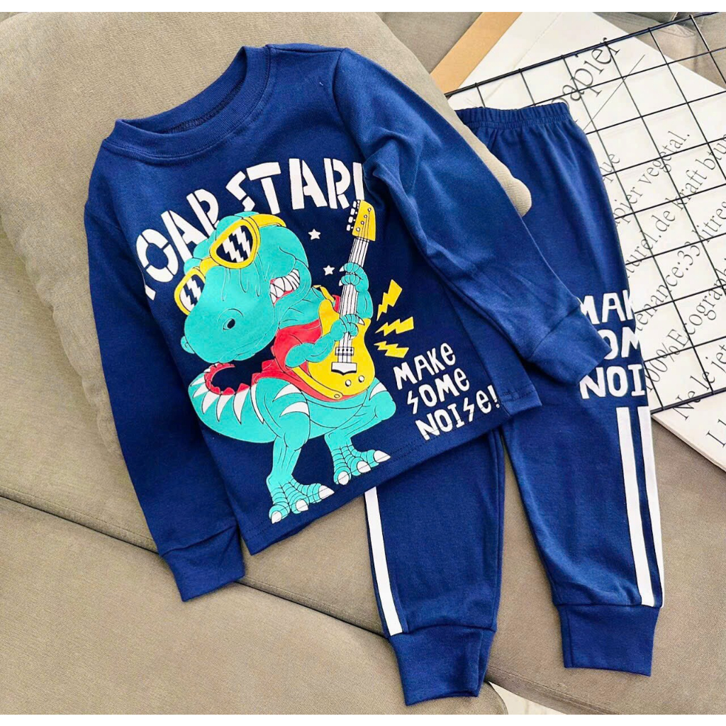 GIÁ TỐT - Bộ dài tay bé trai thun cotton hàng xuất dư xịn - FREESHIP