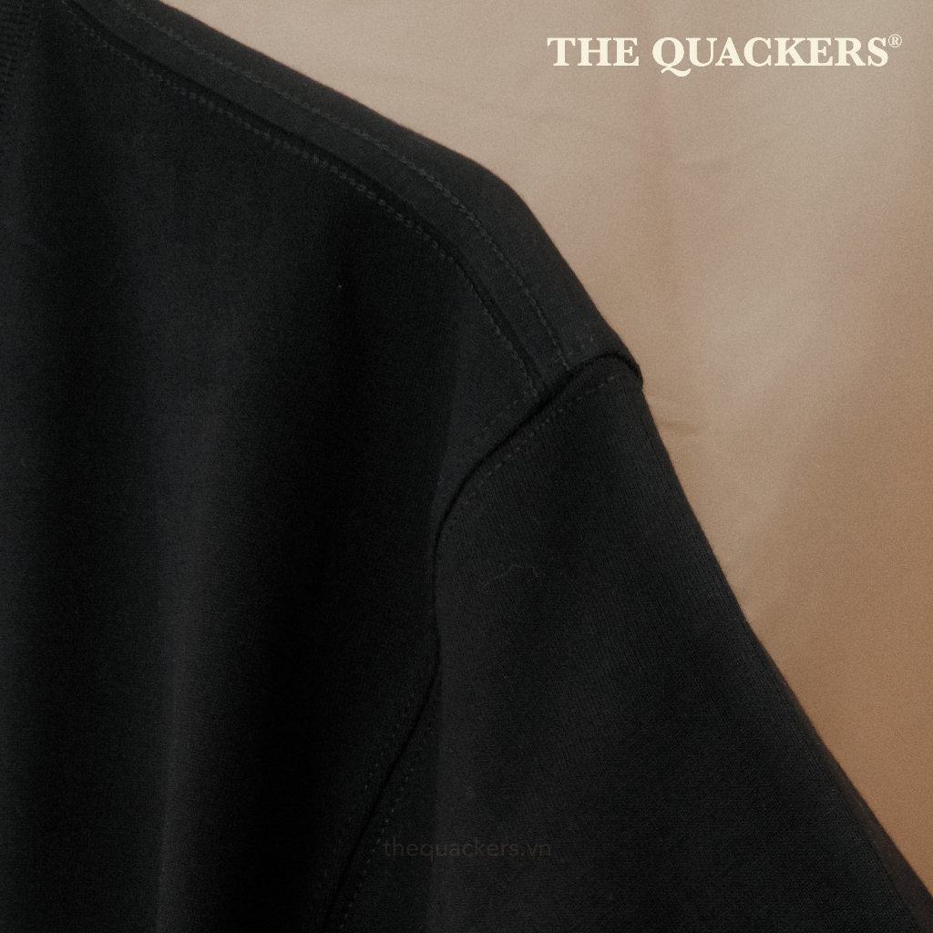 The Quackers Áo thun T-shirt Basic Logo Black/Đen