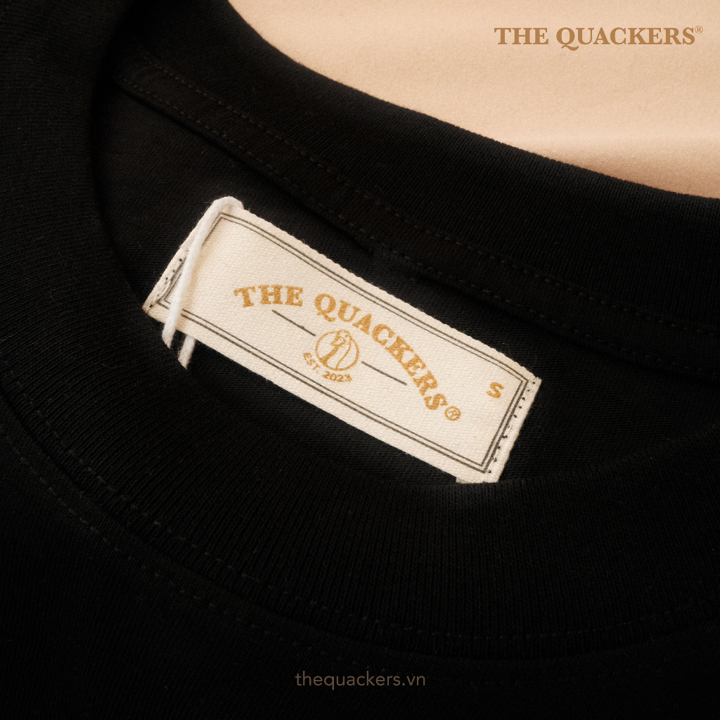 The Quackers Áo thun T-shirt Basic Logo Black/Đen