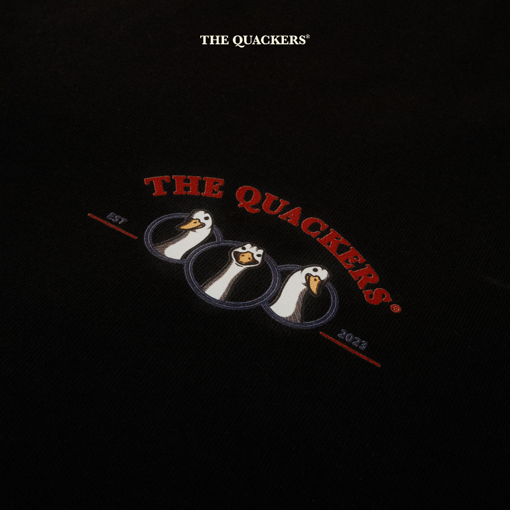 The Quackers Áo thun T-shirt Basic Logo Black/Đen