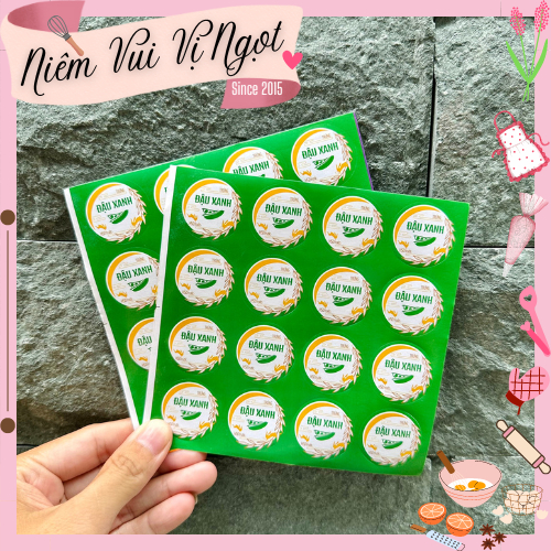 16 Tem Nhân Bánh Trung Thu, Tem Dán Nhân Bánh (16 tem / tờ)