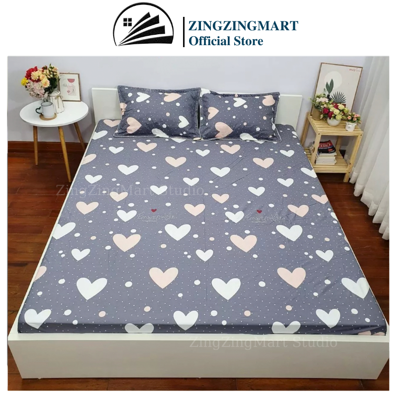 Ga trải giường Cotton lạnh cao cấp 1m6x2m, 1m8x2m thương hiệu ZingZingMart ( Chưa kèm vỏ gối )