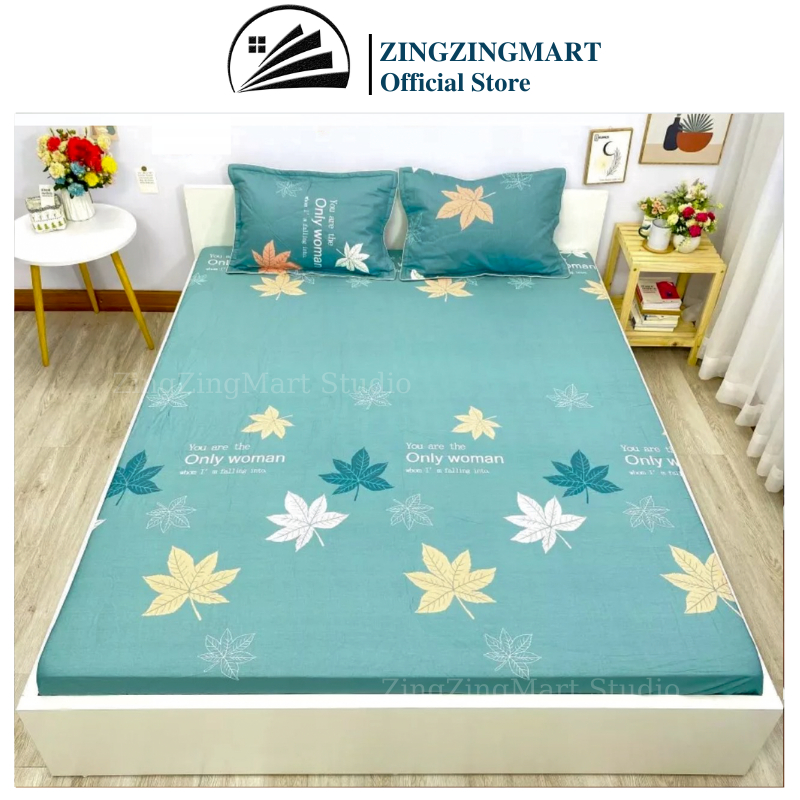 Ga trải giường Cotton lạnh cao cấp 1m6x2m, 1m8x2m thương hiệu ZingZingMart ( Chưa kèm vỏ gối )