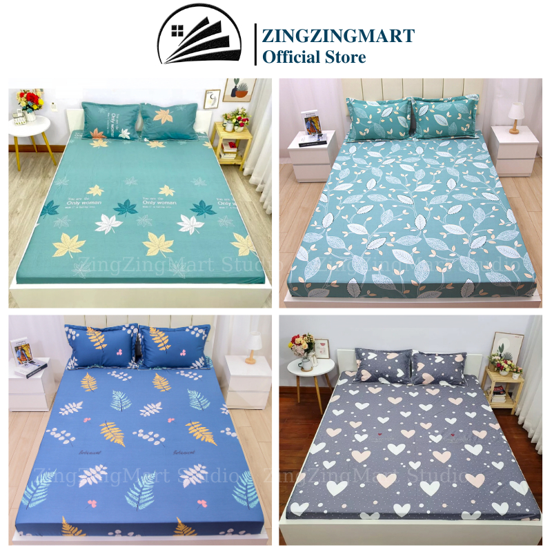 Ga trải giường Cotton lạnh cao cấp 1m6x2m, 1m8x2m thương hiệu ZingZingMart ( Chưa kèm vỏ gối )