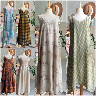 Đầm suông dáng dài, phong cách tiểu thư, vintage, đầm hoa nhí đồng quê, phong cách mori, Korea style, coquette 2hand