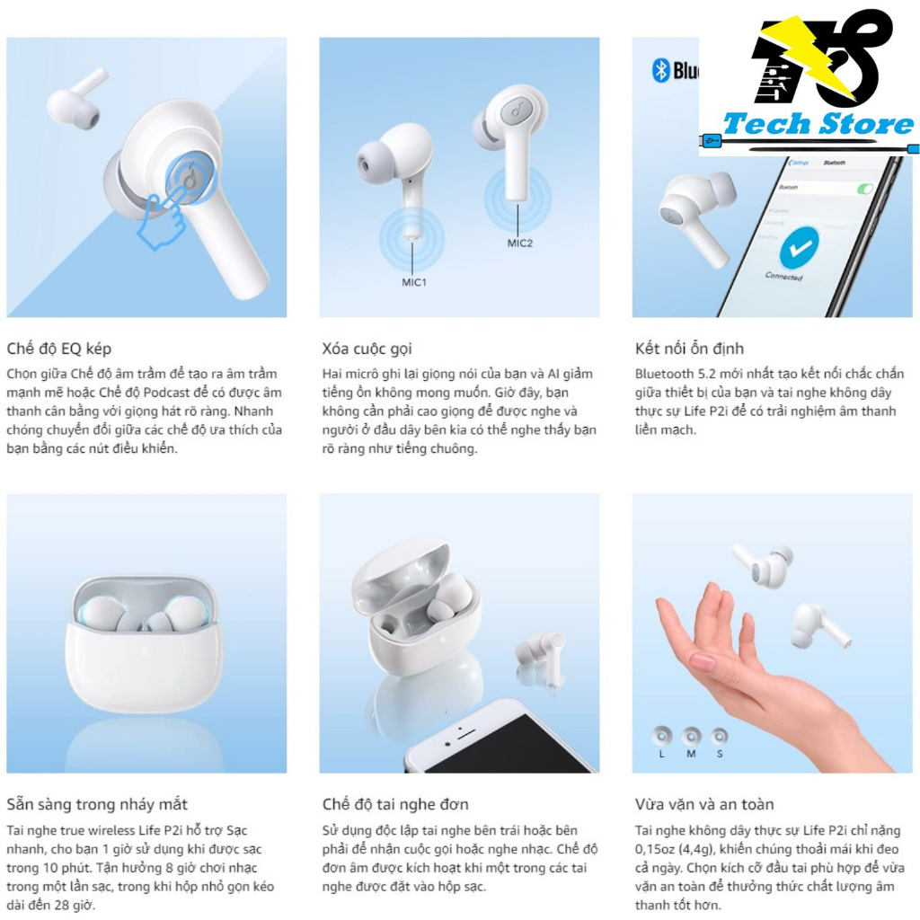Tai nghe Soundcore Life P2i - A3991