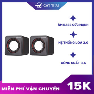 Loa máy tính 2.0 Kisonli V400 âm thanh to chắc khỏe kết nối cổng usb và dây 3.5mm tiện lợi và nhỏ gọn