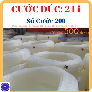 Combo 500g dây cước đúc liền cuộn số 200 cước cắt cỏ cước thả diều câu cá cước dây treo đa dụng