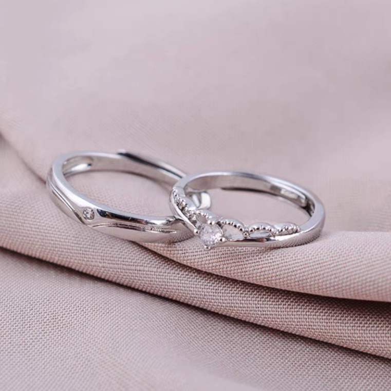 Nhẫn Đôi Dreamsilver, Nhẫn Cặp The Proposal Chỉnh Được Size ND048